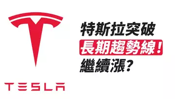 Tesla特斯拉突破趨勢線!繼續漲?$tsla