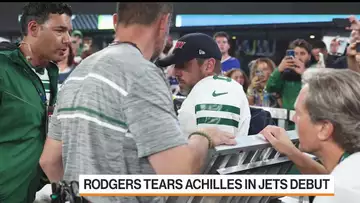 NY Jets Quarterback Rodgers Is Out for Season