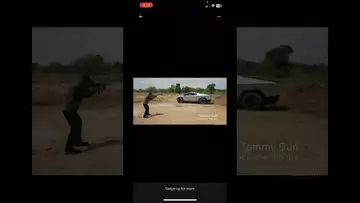 Cybertruck SHOT With Tommy Gun (Original Footage!)