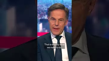 Rutte says NATO can’t afford to down drones with pricey missiles #shorts #rutte #russia #drones