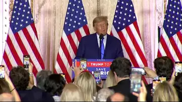 Trump Speaks to Supporters on Election Night