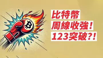 BTC突破!周線強勢,123法則做多?這線別跌破!