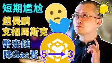 比特以太短期尴尬;赵长鹏“支招”马斯克;Trust Wallet爆安全漏洞;币安链”降Gas费;AI 复苏熊市要见底?