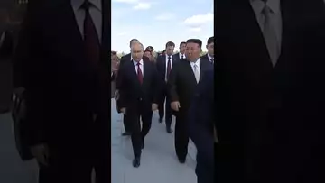 Russia’s #putin shows off his space program to Kim Jong Un #politics #shorts