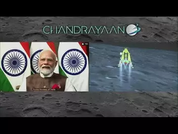 India Is First to Land Spacecraft Near Moon's South Pole