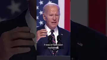 Biden says we nearly lost America on January 6 #politics #shorts