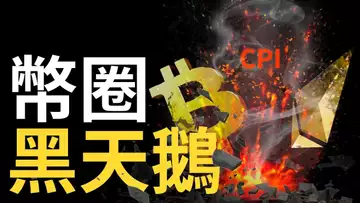 比特幣暴跌︱美股崩盤︱黑天鵝 CPI數據突擊︱以太幣跌破1600