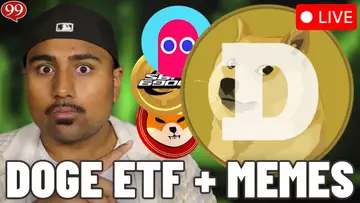 DOGECOIN ETF LAUNCH DATE AND NEWS! ($DOJE) PLUS FINDING 100X MEMECOINS LIVE!!