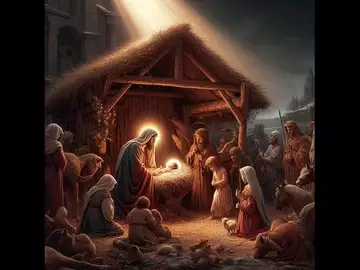 在马槽里 Away in the Manger (改编自19实际赞美诗歌,原作 Anonymousl 词曲改编:Dr Robert Lee ;编号:RLAM0027)