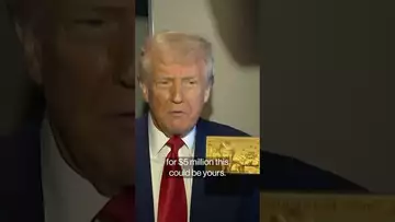 Trump shows off the 'gold card' #politics