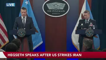 Hegseth and Gen. Caine Detail Air Strikes Against Iran