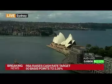 Australia's Central Bank Raises Key Rate by 50 Basis Points to 2.35%