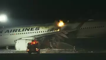 WATCH: Plane on Fire on at Tokyo’s Haneda Airport