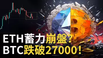 比特幣跌破27000︱ETH蓄勢崩盤 ?︱BTC反彈要看跌 ?︱美股強勢反彈