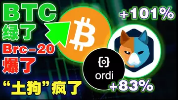 比特币绿了;Brc-20爆了; “土狗”疯了;美国税局要对加密货币收税;第一共和银行本周或被接管