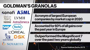 Goldman Sachs Says 'GRANOLAS' Stocks Are Set to Enjoy Further Gains