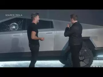 Watch the Tesla Cybertruck's Windows Get Smashed