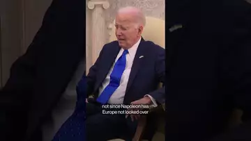 Biden likens failure of Congress to support #ukraine to “criminal neglect” #politics #shorts