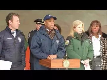 NYC Mayor Adams Says ‘Stay Home’ as Nor’easter Snow to Snarl Commute