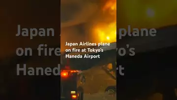 Japan plane on fire at airport in Tokyo