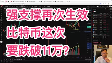 比特币下方支撑持续发力！11万很硬，但是长期会破吗？