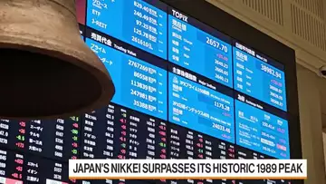 Nikkei Reclaims All-Time Record Last Reached in 1989