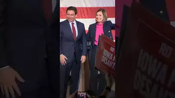 Iowa’s Governor endorses Florida’s Ron DeSantis for president #politics #shorts