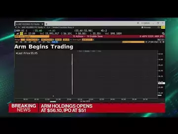 Arm Holdings Begins Trading at $56.10 on Nasdaq