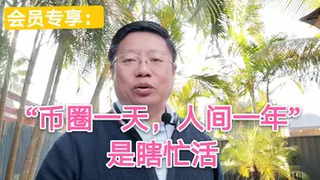 “币圈一天，人间一年”是瞎忙活~会员专享016