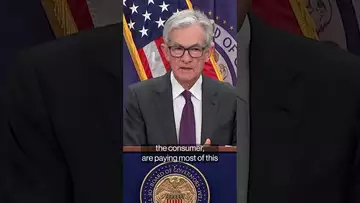 Tariffs starting to show up in consumer prices, says Fed Chair Powell #shorts #fed #tariffs #powell