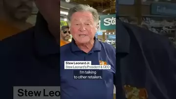 A lot of uncertainty with tariffs, says Stew Leonard's CEO #shorts #tariffs #stewleonards #markets