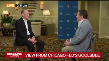 Fed's Goolsbee Says It's Too Soon to Talk Rate Cuts