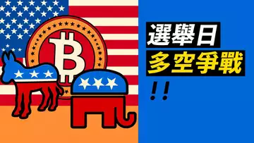 BTC強波動!選舉日的多空爭奪!誰贏,利好比特幣?