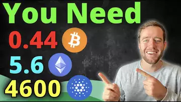 Why You Need 0.44 Bitcoin, 5 Ethereum, 4600 Cardano, Or 46 Solana!