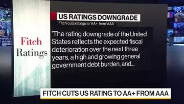 Fitch Cuts U.S. Long-Term Ratings From 'AAA' to 'AA+'