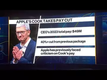 Apple CEO Cook Takes More Than 40% Pay Cut
