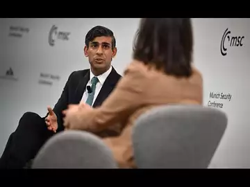 UK PM Sunak Speaks to Bloomberg's Maria Tadeo at Munich Security Conference