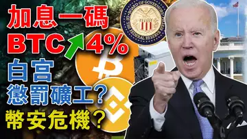 美联储加息利好比特币;5月加息定调25个基点;比特币百万赌约揭露惊天秘密;白宫惩罚加密矿工;币安危在旦夕要倒闭?