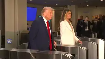 Watch: Escalator at the UN stops just as Trump and First Lady step on it