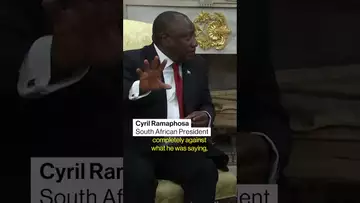 Trump Shows South Africa's president a video he says shows white farmers being killed