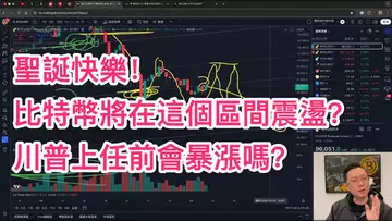 聖誕快樂!比特幣會在92000撐住嗎?會反彈到多少?川普上任=起飛?