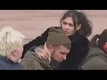 Russian Reservists Part From Families