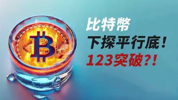BTC下探平行底?等123突破,最佳交易!