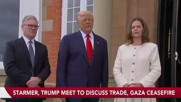 Trump and UK Prime Minister Starmer Talk to Press in Scotland about Gaza, Russia, Immigration