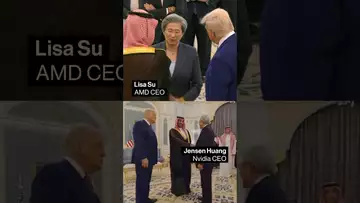 President Trump and Saudi's MBS meet business leaders in Riyadh