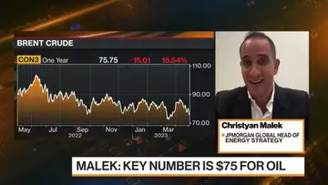JPMorgan's Malek Says $75 Is Oil's Key Number