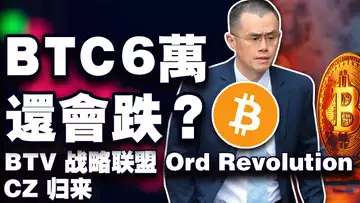 比特币6万美元还会跌?赵长鹏重掌币安?V神冲诺贝尔奖?马斯克再开战 OpenAI;BTV 战略合作 Ord Revolution 20241010